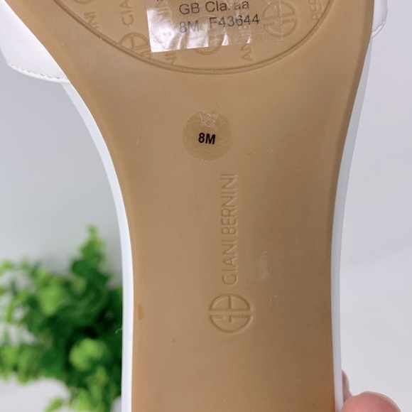 Giani Bernini Claraa Memory Foam Dress Sandals, Heel , white - Picture 9 of 11